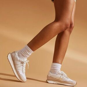 New Balance Women's White and Cream Sneakers